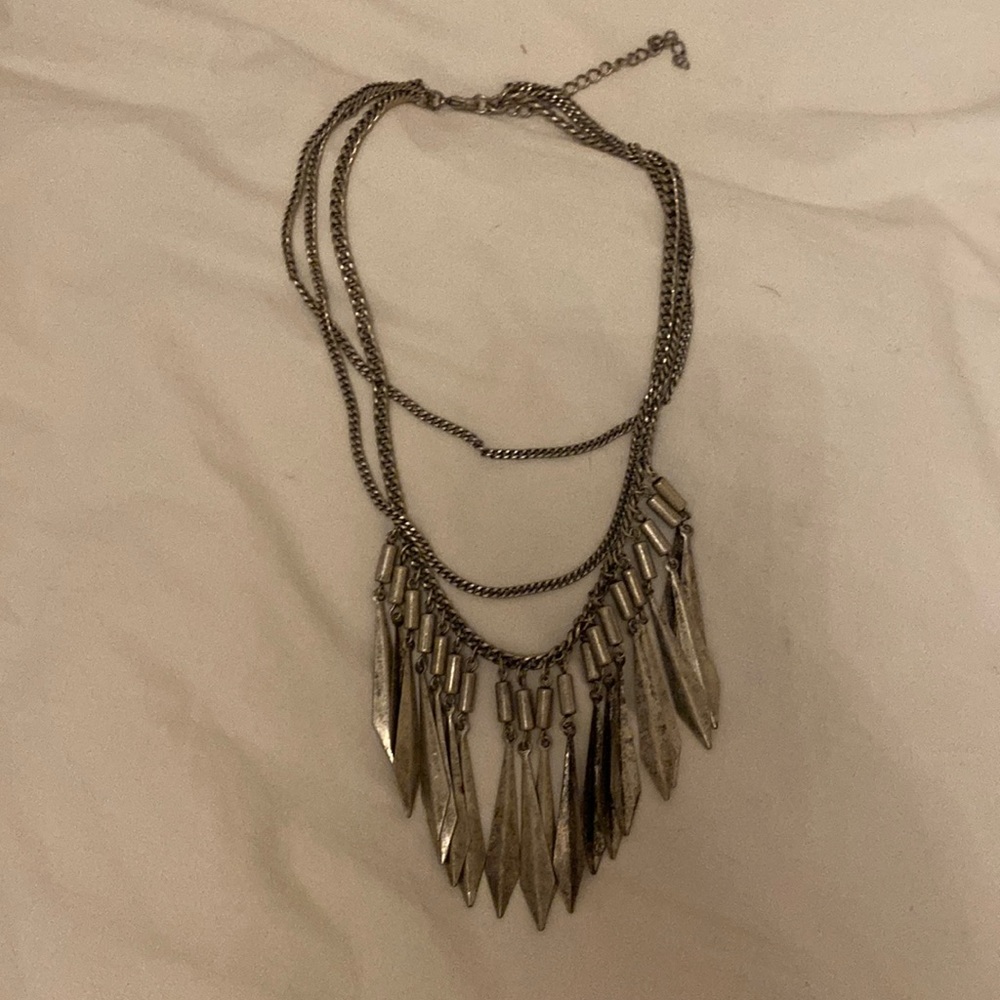 Multi Dimensional Silver Necklace